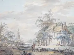 18th century Dutch landscapes by Dirk Jan van der Laan, 1779, print (other), sold May 2023