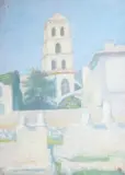 Views of Arles 1930, monogrammed and dated '30, one with a letter from the artist verso, 37 x 27cm by Edgar Seligman, oil, offered May 2023