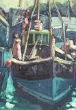 Against the light by Bob Vigg, oil on board, sold May 2023