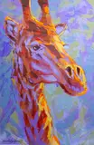 Giraffe's head by Mark Enslin, mixed media, sold May 2023