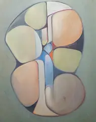 Abstract, 92 x 73cm by Wilfred Avery, oil on canvas, sold May 2023