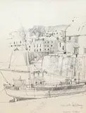 Padstow Harbour by Grenville George Cottingham, pencil, offered May 2023