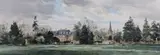 Country house in a landscape by Michael Barnfather, oil on canvas, sold Apr 2023