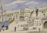 On the Isle of Mykonos by Herbert L. Peacock, ink and watercolour, sold Apr 2023