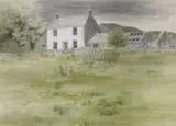 Welsh farm and Snowdonia by Rosemary Stubbs, watercolour, sold Apr 2023