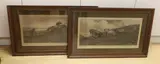 The Last Furrow' and 'Against the wind and open sky by Herbert Dicksee, print (other), sold Apr 2023
