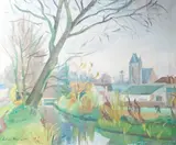 Morigny en Novembre by Roland Marie Mascart, oil on canvas, offered Apr 2023