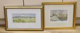 Frosted Banks, Whitebridge' and 'Barcombe Church, from Wellingham by Michael J. Cruickshank, watercolor, offered Apr 2023