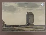Windmill in a landscape by George Graham, watercolour, sold Apr 2023