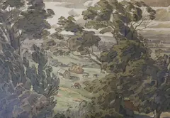 A Summer breeze in the Cotswolds (from Horsepools) by James Walker Tucker, watercolour, sold Apr 2023