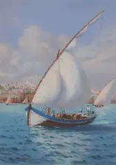 Off Lisbon by Samuel John Milton Brown, 1911, watercolour, sold Aug 2023