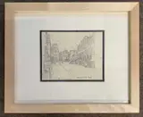 Lansdown Road, Bath by Leonard Russell Squirell, pencil on paper, sold Aug 2023