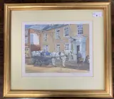 Crown Hotel Southwold, limited edition lithograph by Mary Gundry, lithograph, sold Aug 2023