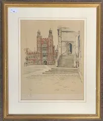 Norwich Cathedral, photolithograph, framed and glazed, Burlington Gallery Ltd, London, label on verso, 34x41cm, framed and glazed by Cecil Aldin, print (other), offered Aug 2023