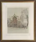 Eton Chapel, photolithograph by Cecil Aldin, pencil, offered Aug 2023