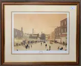 Industrial Town by Geoffrey Wolsey Birks, lithograph, sold Aug 2023