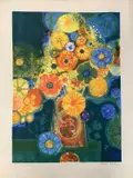 Spring Bouquet by Ivan Ripley, lithograph, sold Aug 2023