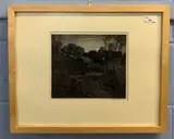 Harvest Moon by Leonard Russell Squirrell, pencil, sold Aug 2023