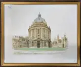 Radcliffe Camera, Oxford, chromolithograph, numbered 122/200and signed in pencil, 16x20ins, framed and glazed by David Gentleman Rdi, pencil, sold Aug 2023