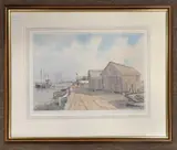 Fishing boats at low tide, plus another coastal scene, chromolithograph artists' proofs by Robert Horne, print (other), offered Aug 2023