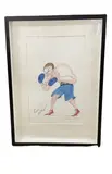 Ricky Hatton by Gerald Scarfe, pencil, offered Aug 2023