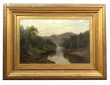 The Pass of Killerkrankie by John Clayton Adams, oil on canvas, sold Jul 2023