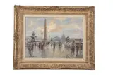 Place de la Concorde by Antoine Blanchard, oil on canvas, sold Jul 2023