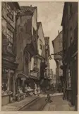 The Shambles, York by Leonard Russell Squirrell, 1935, etching, sold Jul 2023