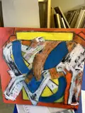 Rush Hour by Lesley Doswell, 2022, Acrylic on canvas, sold Jul 2023