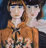 Untitled by Dennis Buswell, Oil on board, sold Jul 2023
