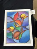 Golden Pheasants by Stacey Eaton, 2011, Acrylic and oil pastel on canvas, sold Jul 2023