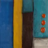 Buoys by Lesley Doswell, 2023, Acrylic on canvas, titled, signed and dated, sold Jul 2023