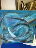 Ocean Life by Darren Paul Clarke, Oil on canvas, sold Jul 2023