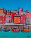 Quay Characters by Paul Bursnall, 2023, Acrylic on canvas, sold Jul 2023