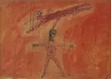 Circus Act by Michael Rees, Gouache and pencil on paper, signed and titled on verso, offered Jul 2023