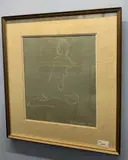 Seated female nude study by Toni Hayden, 1990, pencil on paper, sold Jul 2023