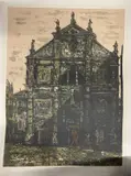 Venetian Church, Limited edition print, number 47/100 by Richard Beer, print, sold Jul 2023