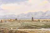 Berney Mill from Burgh Castle by Roger Bedingfield, 2001, oil on board, sold Jun 2023