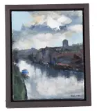 The Waterfront by Paul Rowland, acrylic on canvas, sold Jun 2023
