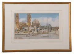 Pull's Ferry, Norwich by William Frederick Austin, 1880, watercolour, sold Jun 2023