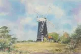 Barnham Windmill Summer by Brian Day, watercolour, sold Jun 2023