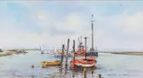 High Water, Thornham by Brian Day, watercolour, sold Jun 2023