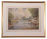 Sailing on the Norfolk Broads by J.R. Goodman, watercolour, offered Jun 2023