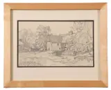 Loudham Mill Pettistree by Leonard Russell Squirell, pencil on paper, sold Jun 2023