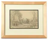 Chelsworth Suffolk by Leonard Russell Squirell, pencil on paper, sold Jun 2023