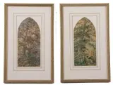 Views through a wood by Charles Harmony Harrison, watercolor, sold Jun 2023