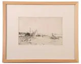 Quiet Noon, Southwold by Leonard Russell Squirrell, 1928, etching, sold Jun 2023