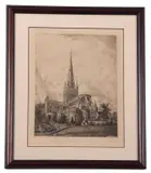 Norwich Cathedral by Robert Farren, 1881, etching, offered Jun 2023