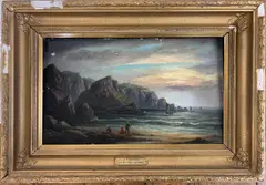 Lizard Head, Cornwall by Alfred Stannard, Oil on canvas, sold Jun 2023