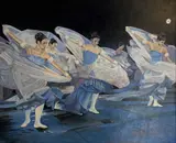 Ballet Dancers by Michael Morley, acrylic on board, offered Jun 2023